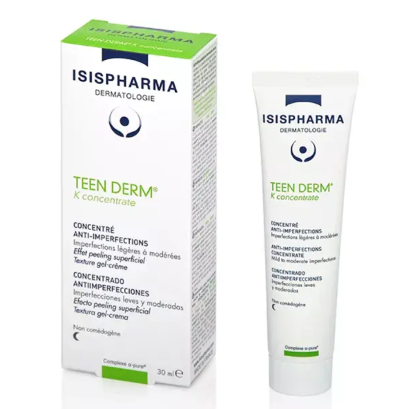 Teen Derm K Concentrate concentré anti-imperfections Isispharma - tube de 30ml