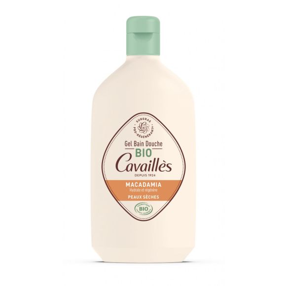 Gel bain douche BIO Huile de Macadamia peaux sèches Rogé Cavaillès - flacon de 400 ml