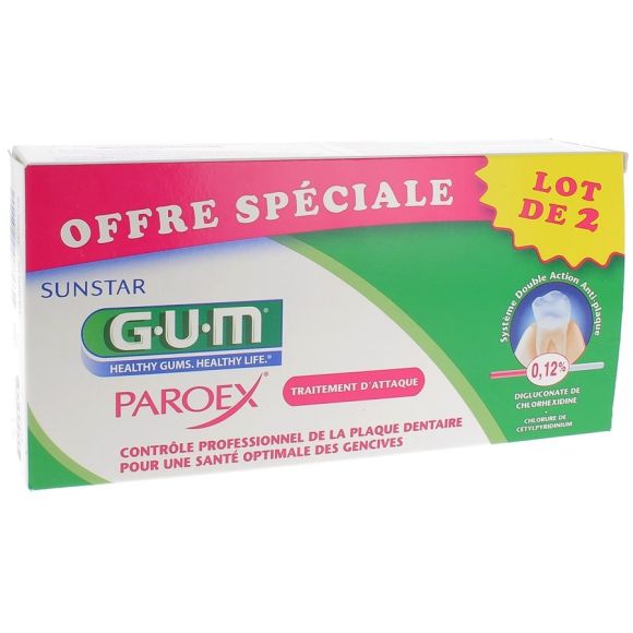 Gel Dentifrice Paroex GUM - lot de 2x75 ml