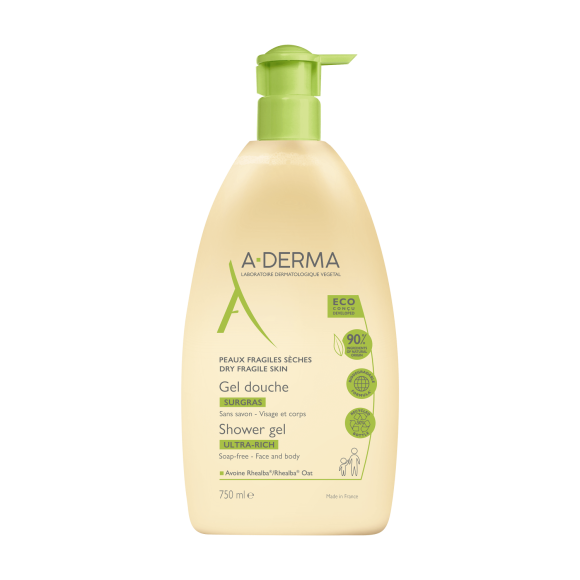 Gel douche surgras A-Derma - flacon de 750 ml