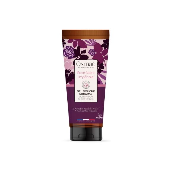 Gel douche surgras Rose noire impériale Osmaé - tube de 200ml