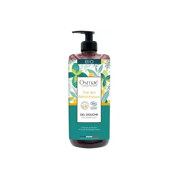 Gel douche thé vert rafraîchissant Osmaé - flacon-pompe de 1L