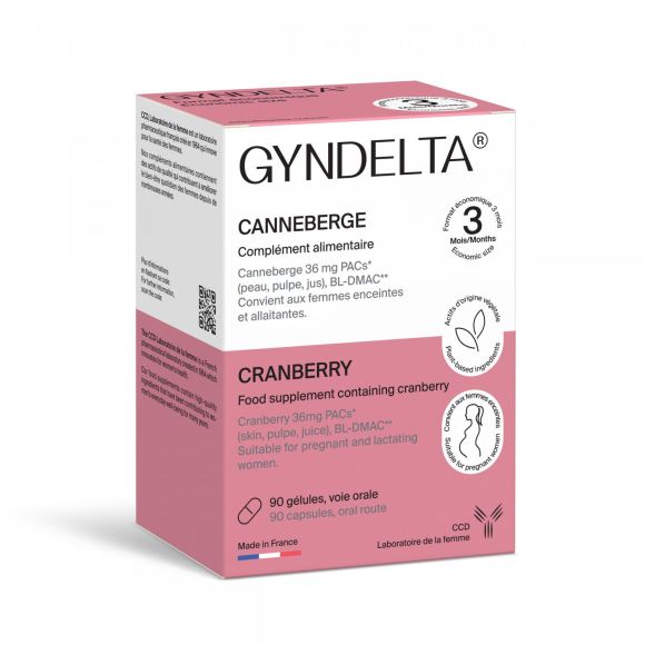 Gyndelta cranberry 36 mg - boite de 90 gélules