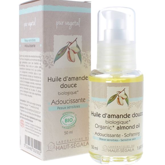 Huile d'Amande Douce Bio Adoucissante Laboratoire Haut-Ségala - flacon de 50 ml