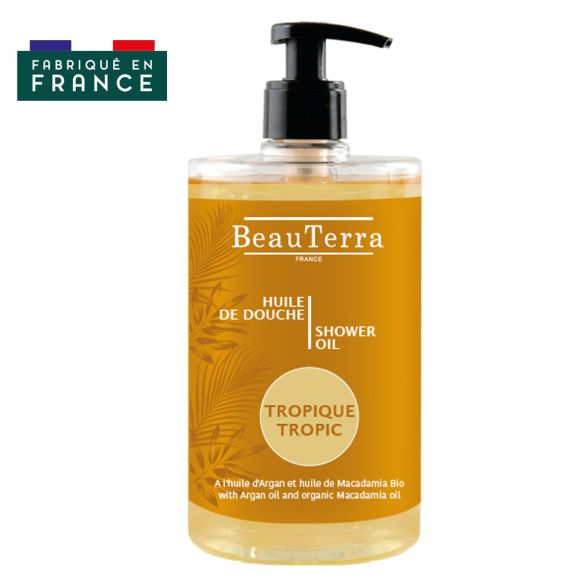 Huile de douche Tropical BeauTerra - 1 flacon à pompe de 750 ml