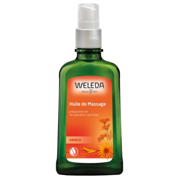 Huile de massage à l'Arnica Weleda - flacon-pompe de 100 ml