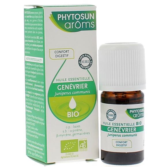 Huile essentielle Genévrier BIO Phytosun Arôms - Flacon de 5 ml