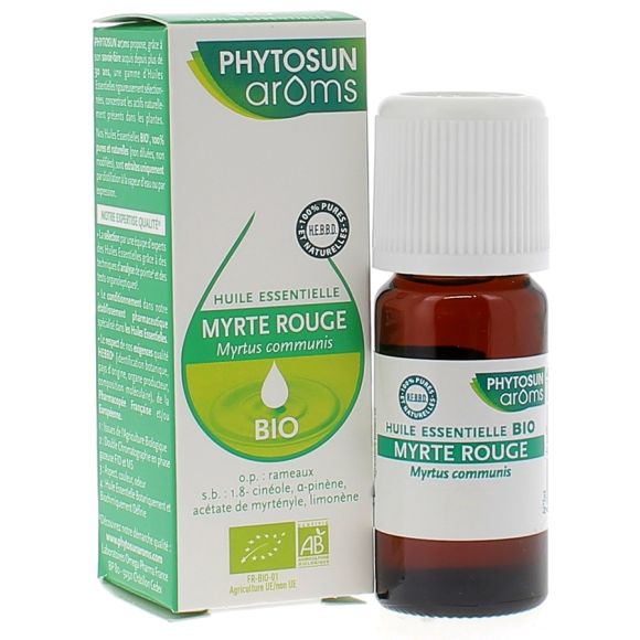 Huile essentielle Myrte rouge BIO Phytosun Arôms - Flacon de 10 ml