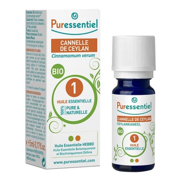 Huile essentielle bio cannelle de ceylan Puressentiel - flacon de 5 ml