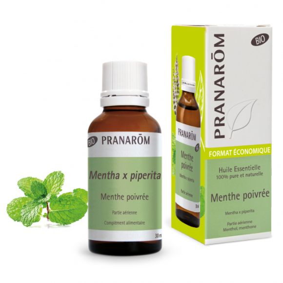 Huile essentielle menthe poivrée bio Pranarom - flacon de 30ml