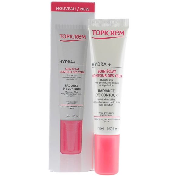 Hydra+ soin éclat contour des yeux Topicrem - tube de 15 ml