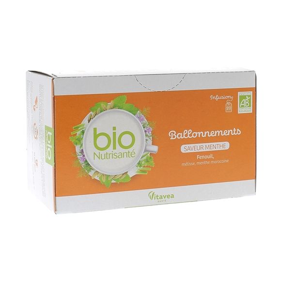 Infusion Ballonnements bio Vitavea - boîte de 20 sachets