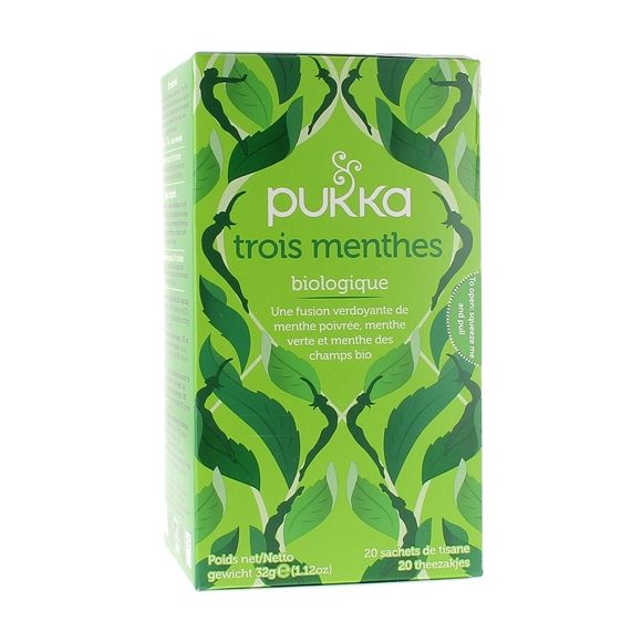 Infusion Trois menthes bio Pukka - boite de 20 sachets