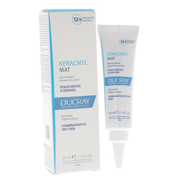 Keracnyl mat crème anti-brillance peaux mixtes à grasses Ducray - tube de 30 ml