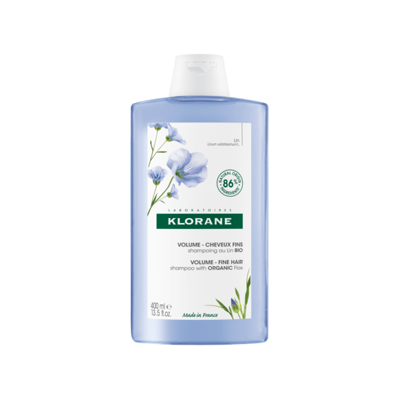 Shampooing volume au lin bio Klorane - flacon de 400 ml