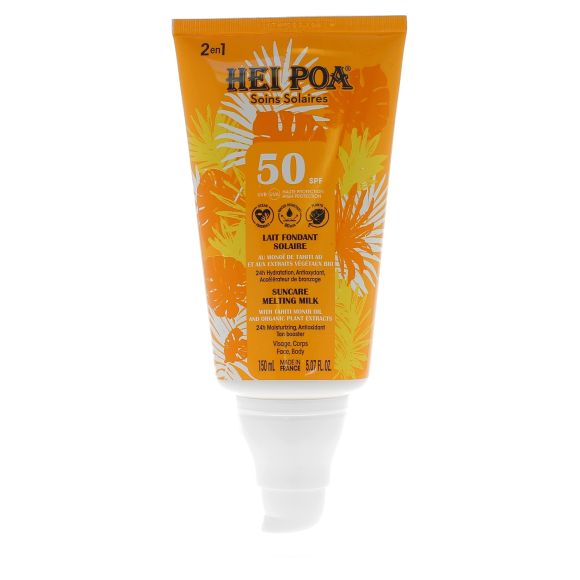 Lait fondant solaire SPF 50 Hei Poa - tube de 150ml