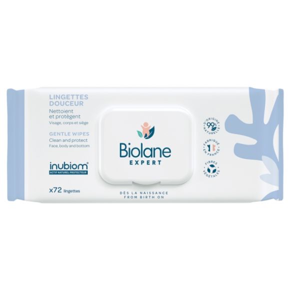 Lingettes douceur Biolane Expert - sachet de 72 lingettes