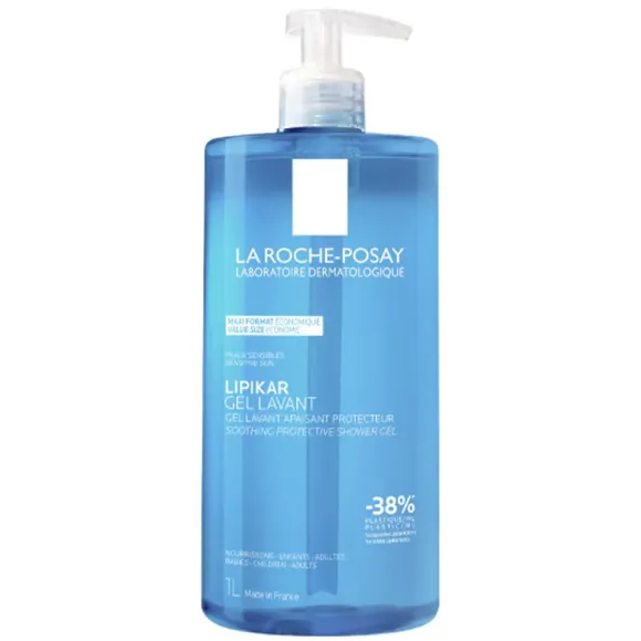 Lipikar gel lavant gel douche apaisant protecteur La Roche-Posay - flacon-pompe de 1L