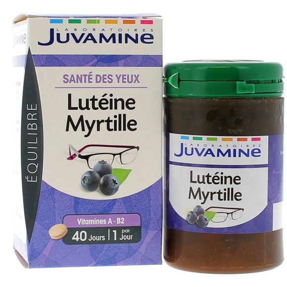 Lutéine Myrtille Santé des yeux Juvamine - boîte de 40 jours