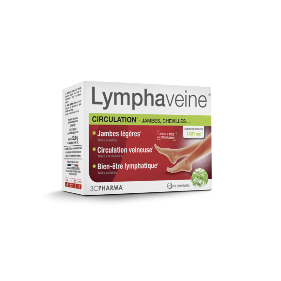 Lymphaveine circulation 3C Pharma - boîte de 60 comprimés