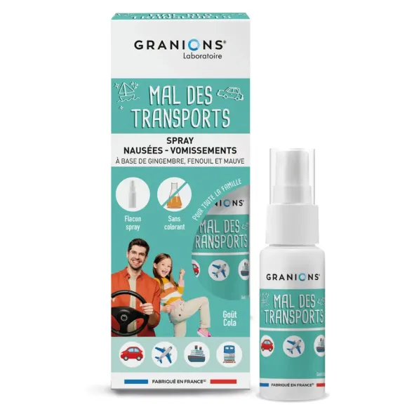 Mal des transports spray nausées et vomissements Granions - spray de 20ml