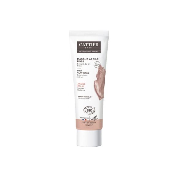 Masque à l'argile rose bio Cattier - tube de 100 ml