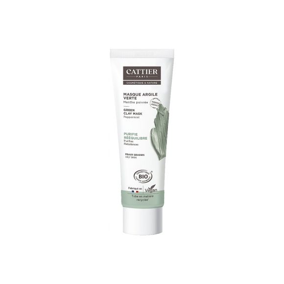 Masque à l'argile verte bio Cattier - tube de 100 ml