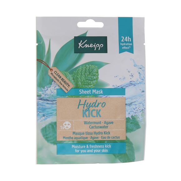 Masque en tissu Hydro Kick menthe aquatique Kneipp - un masque