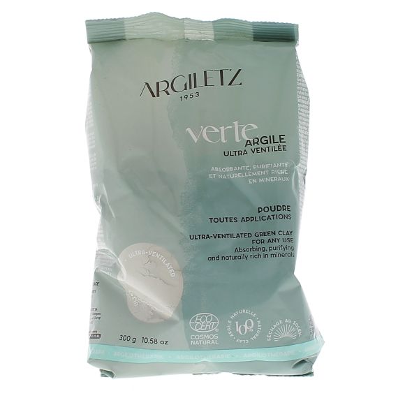 Masque et bain argile verte ultra ventilée Argiletz - sachet de 300 g