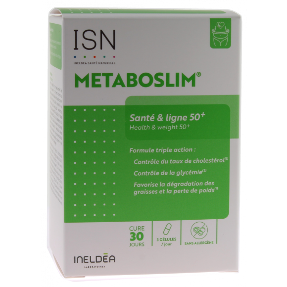 Metaboslim spécial graisse abdominale 50+ Ineldea - boite de 90 gélules végétales