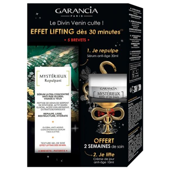 Mystérieux Repulpant + Mystérieuse Mille et un jours Crème de jour anti-âge global Garancia - flacon de 30ml + pot de 10ml offert