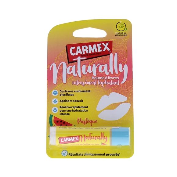 Naturally Baume à lèvres Intensément hydratant Pastèque Carmex - stick de 4g