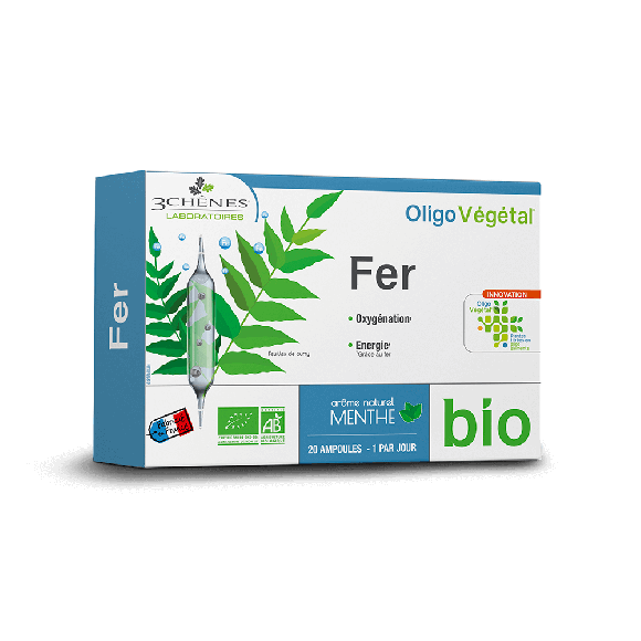 OligoVégétal Fer bio Les 3 Chênes - boîte de 20 ampoules de 10ml