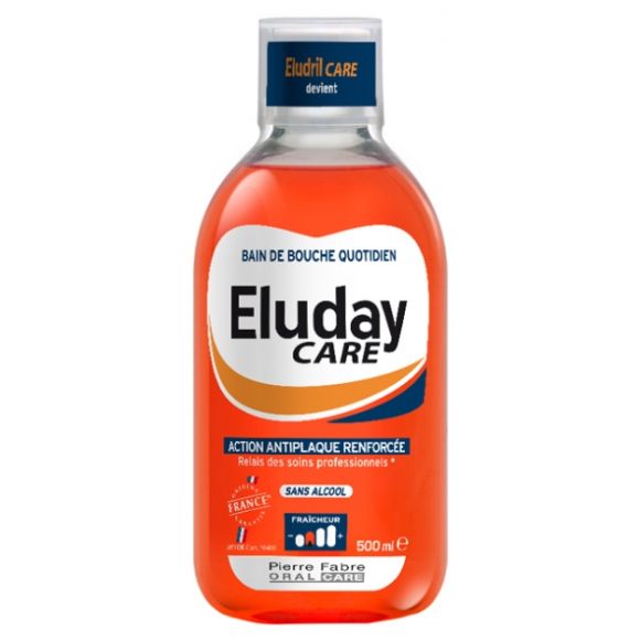 Eludril care devient Eluday care bain de bouche Pierre Fabre - flacon de 500ml