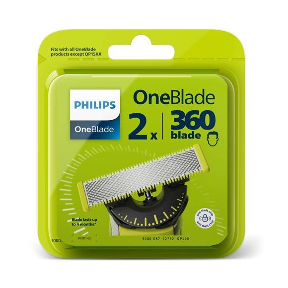 Lames de rechange One Blade QP420/50 Philips - 2 lames