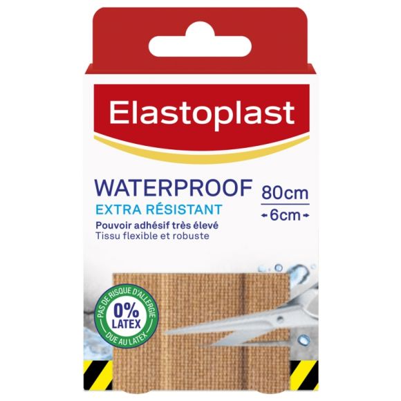 Pansement extra résistant waterproof Elastoplast - bande de 80 x 6 cm