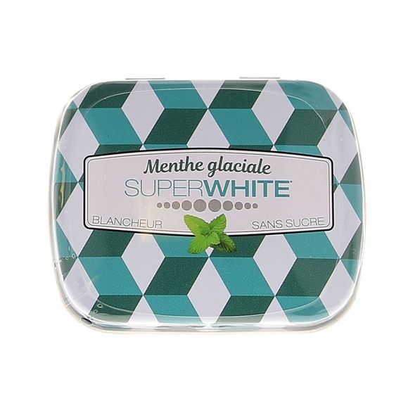 Pastilles menthe glaciale Superwhite - boîte de 50 pastilles