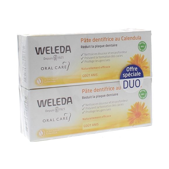 Pâte dentifrice au calendula Weleda - lot de 2 tubes de 75 ml