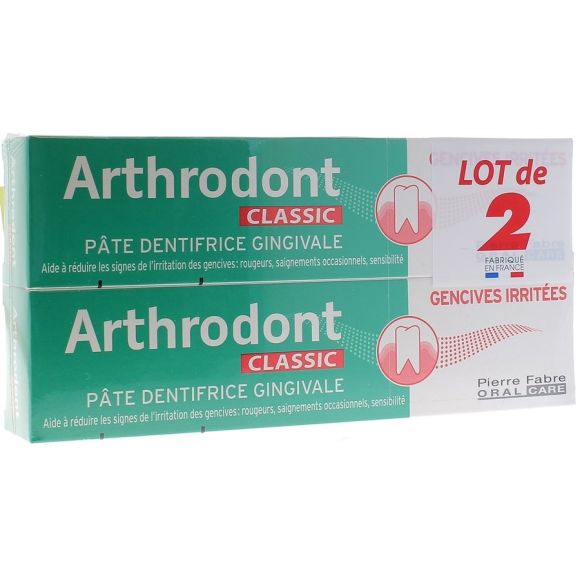 Pâte dentifrice gingivale classic Arthrodont - lot de 2 x 75 ml