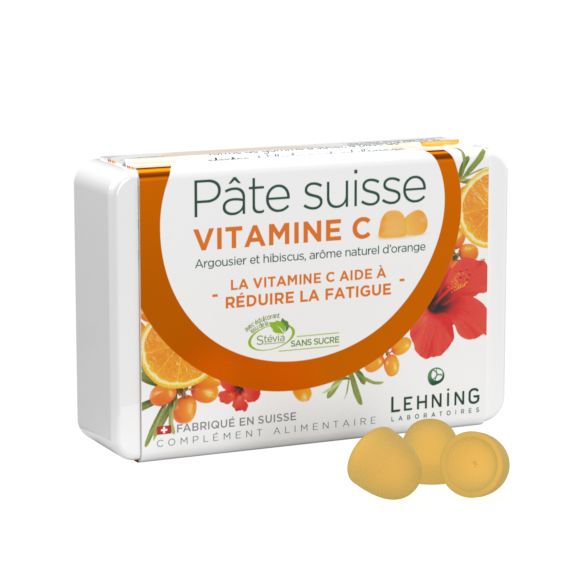 Pâte suisse Vitamine C Lehning - boîte de 40 gommes