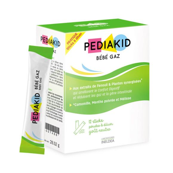 Pediakid bébé gaz - boite de 12 sticks