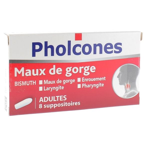 Pholcones Bismuth Dès 15 ans; Adultes suppositoire - boîte de 8 suppositoires