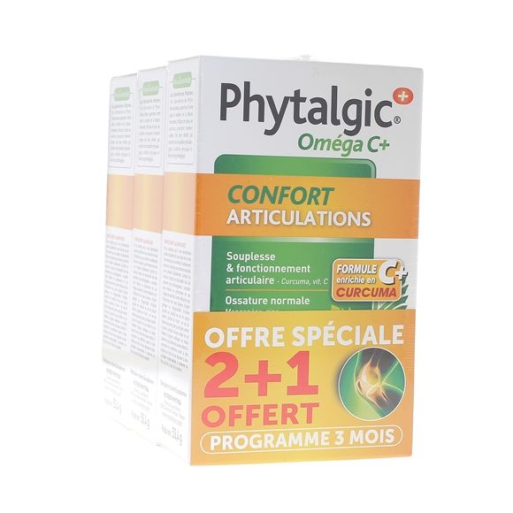 Phytalgic Oméga C+ Confort articulations Nutreov - lot de 3 boîtes de 60 capsules