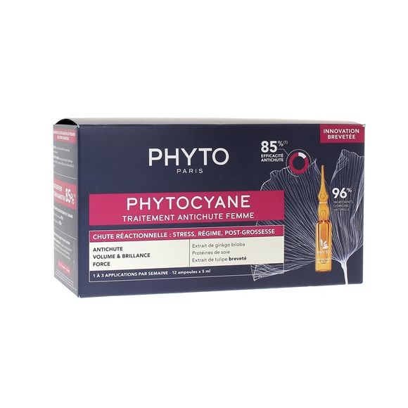 Phytocane traitement anti-chute femme Phyto - 12 ampoules de 5 ml