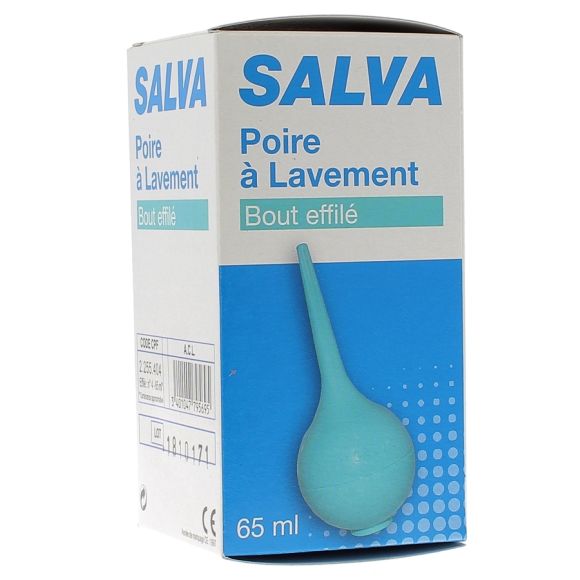 Poire à lavement bout effilé Salva - poire de 65 ml