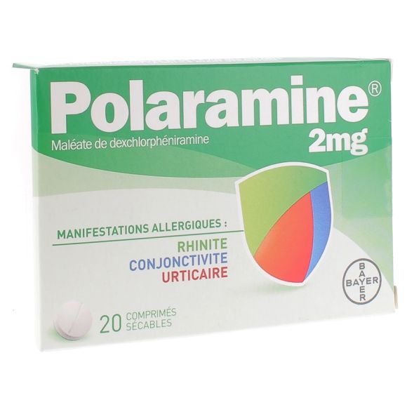 Polaramine 2mg comprimé sécable - boîte de 20 comprimés