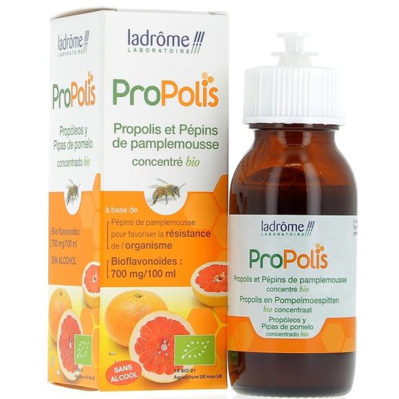 Propolis et pépins de pamplemousse concentré bio Ladrôme - Flacon de 50 ml