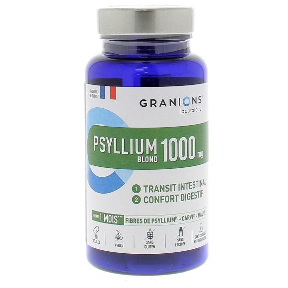 Psyllium blond 1000mg Granions - boîte de 60 gélules