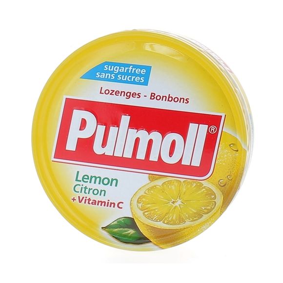 Pulmoll pastilles citron sans sucres - boîte de 45 g