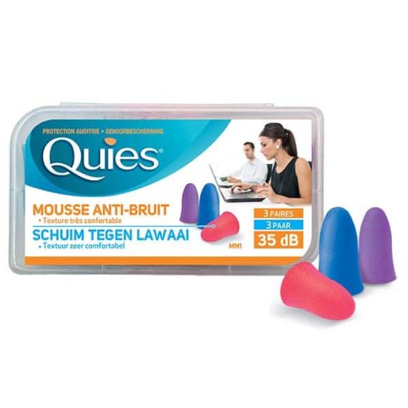 Protection auditive mousse disco Quies - boite de 3 paires